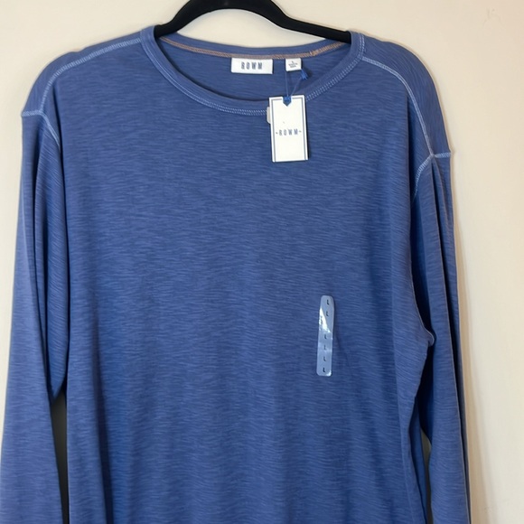 NWT ROWN Blue Long Sleeve T-Shirt - Picture 4 of 7
